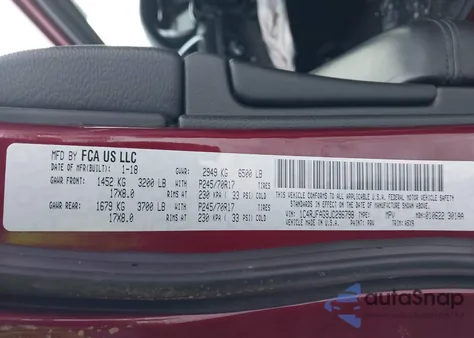 2018 Jeep Grand Cherokee Laredo E 4X4 from USA, damaged, VIN 1C4RJFAG9JC296798